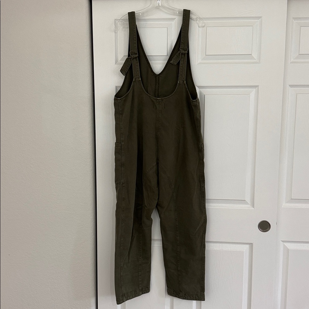 Free People Denim Jumpsuit Sz S in Olive - Picture 4 of 7